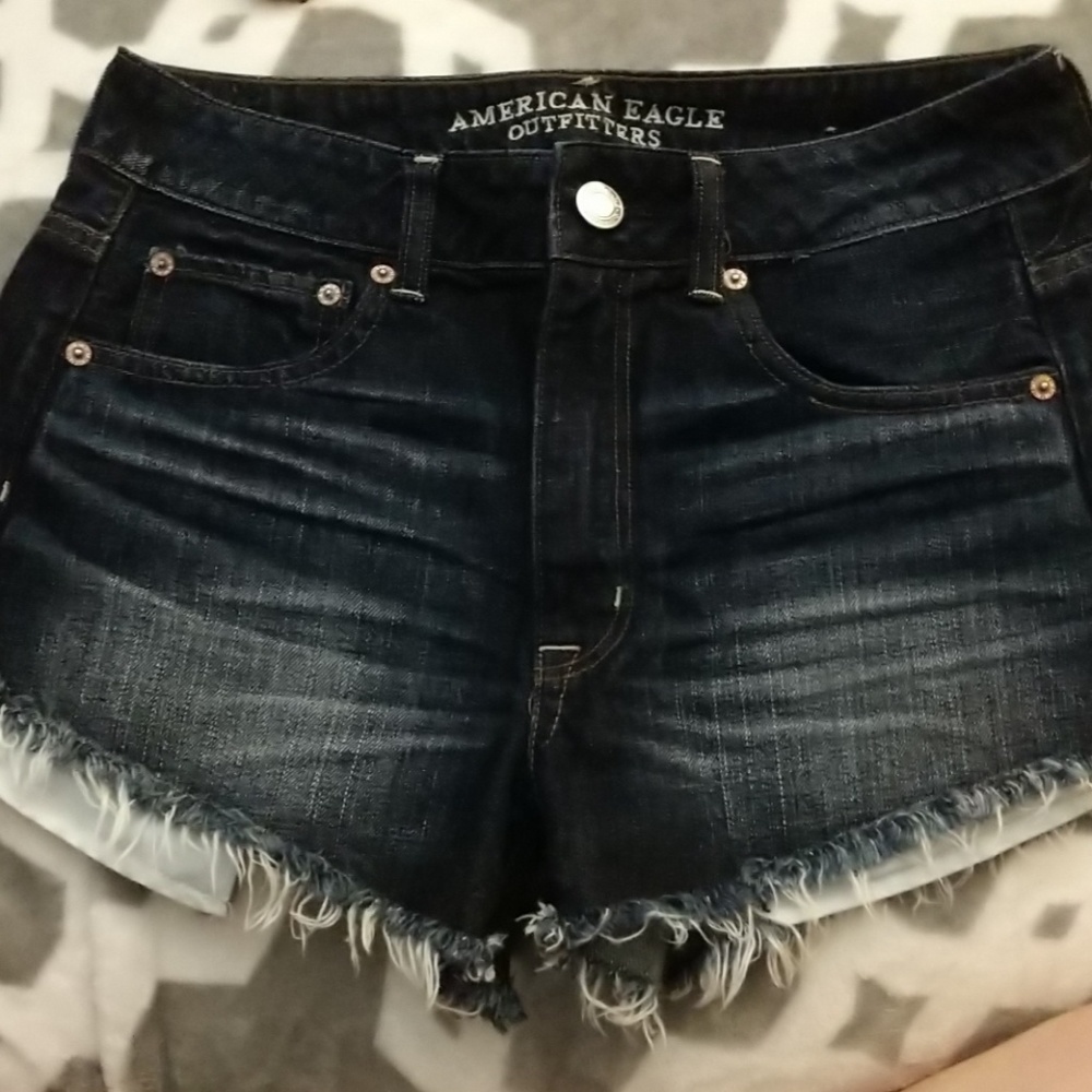 American Eagle high rise cut off jean shorts